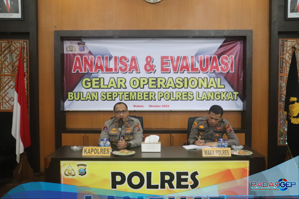 Kapolres Langkat Pimpin Anev Gelar Oprasional Periode September 2024